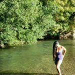 Mila in a river