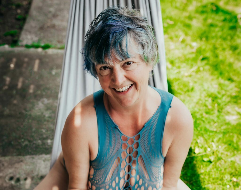 Sitting in a hammock