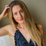 Elizabeth in blue lingerie