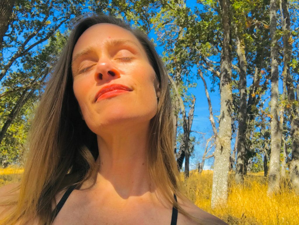 Heidi enjoying the sun