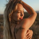 Close-up of Olivia at the golden hour
