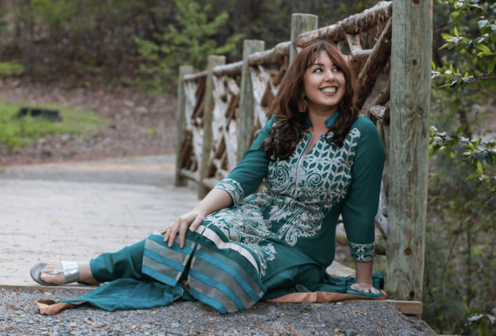 Sitting on a wooden bridge