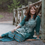 Sitting on a wooden bridge