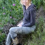Marilyn sitting in the grass