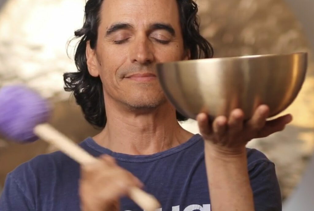 Listening to a singing bowl