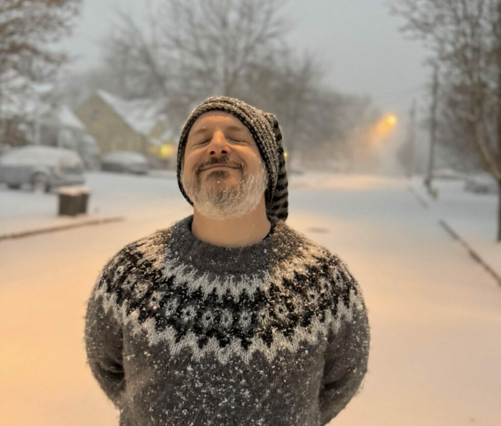 Aaron enjoying the snow