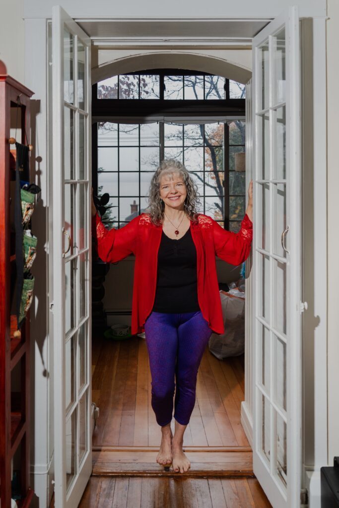 Melody Joyce ina doorway