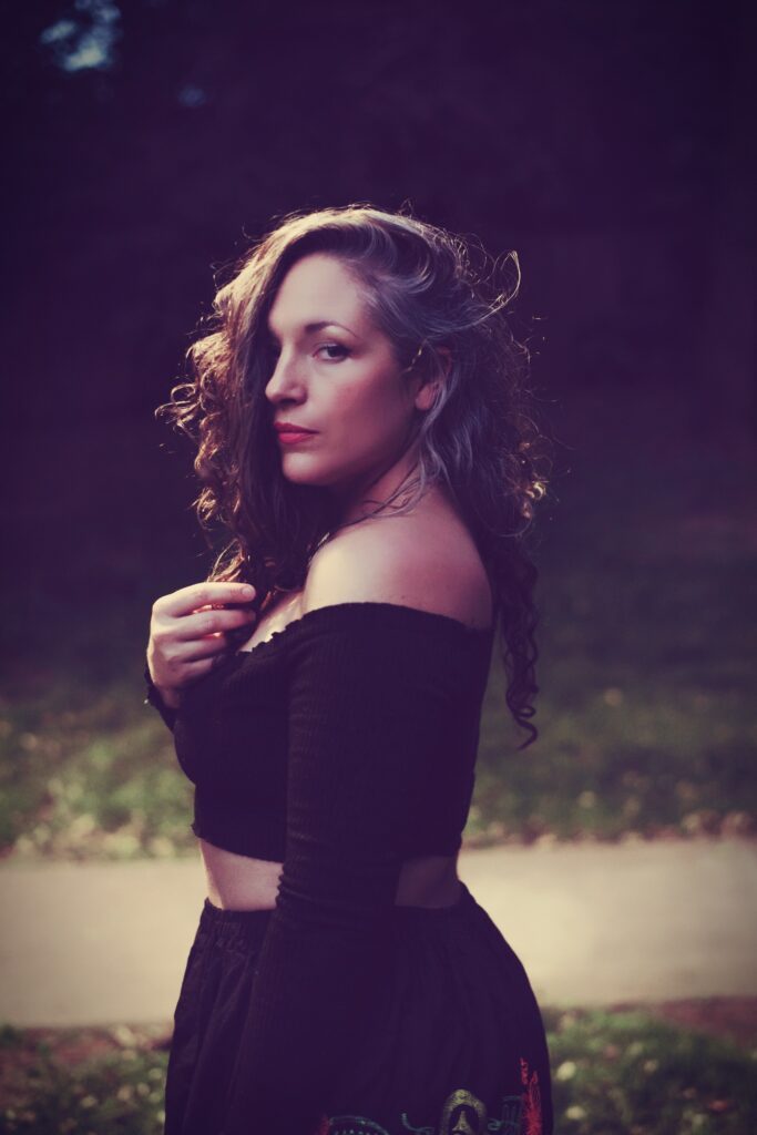 Out in nature dressed in black
