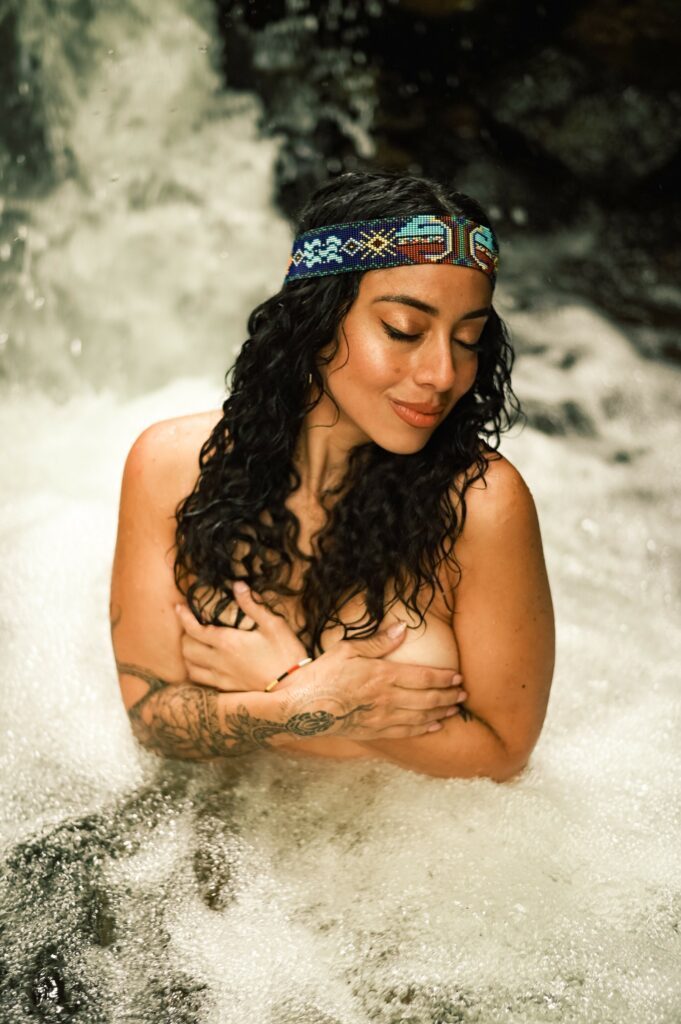 Zipporah in a river