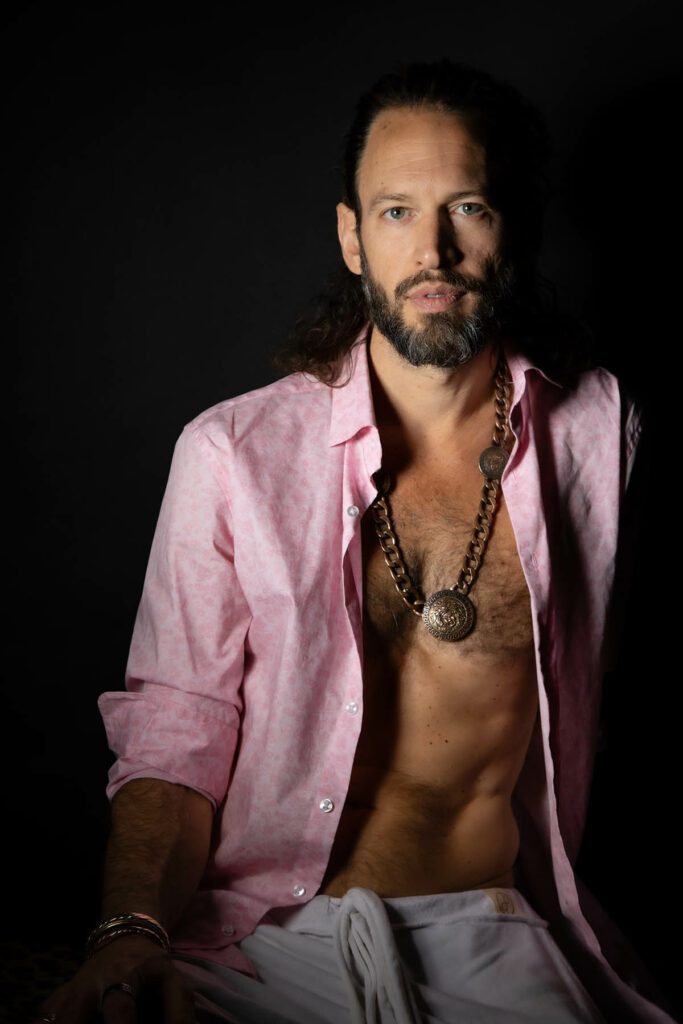 Jehiah with a pink shirt