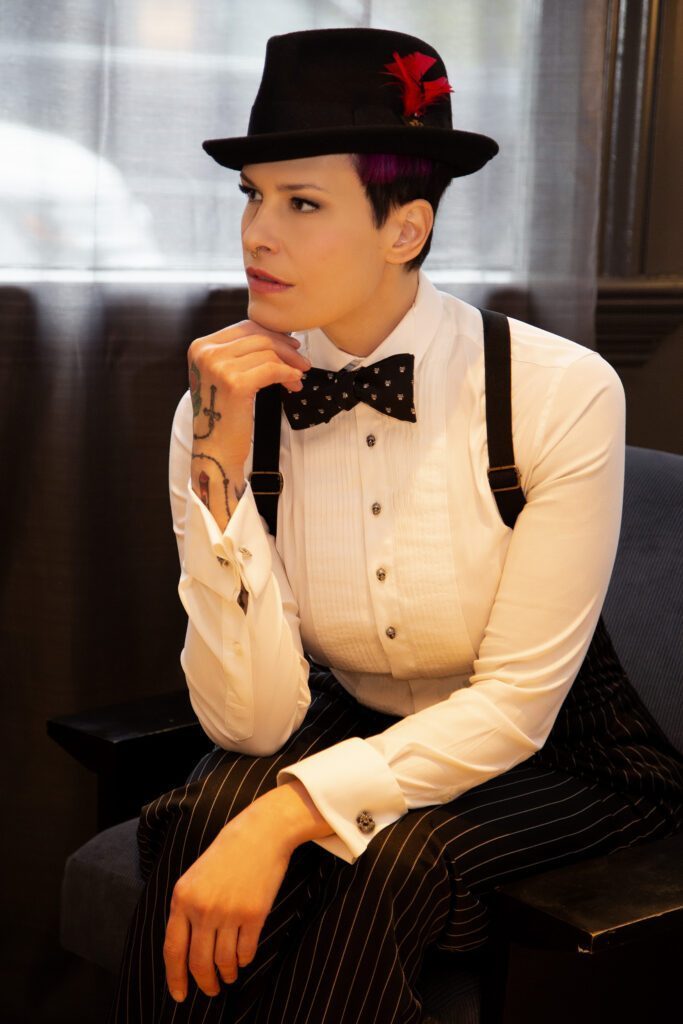 Natalie King dressed smart
