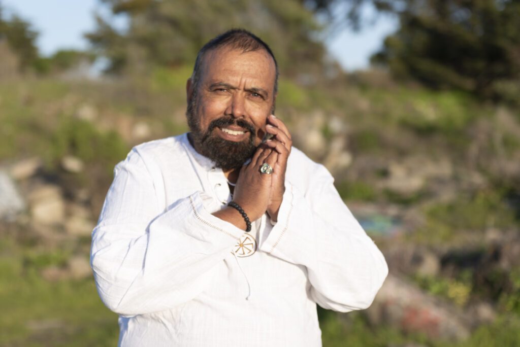 Tevita Kaukauwa with his hands together