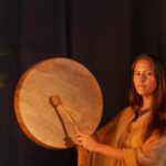 Playing the drum