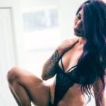 Jemma in black lingerie