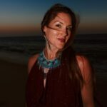 Taymar on the beach at night