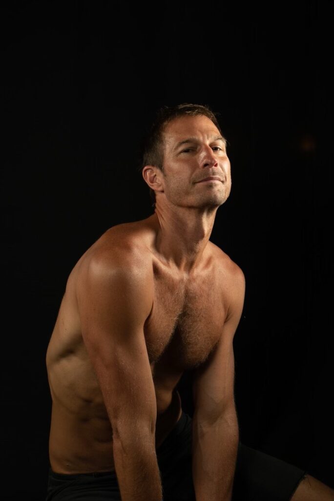 Sebastian posing topless