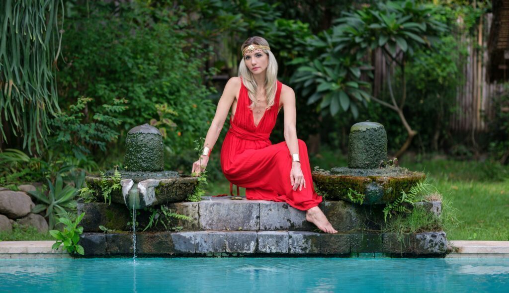 Sitting near some water