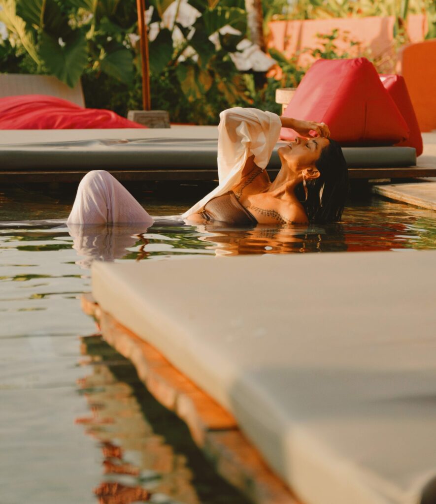 Sonora Jade in a pool