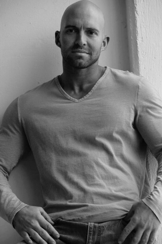 Andre Lazarus in black and white