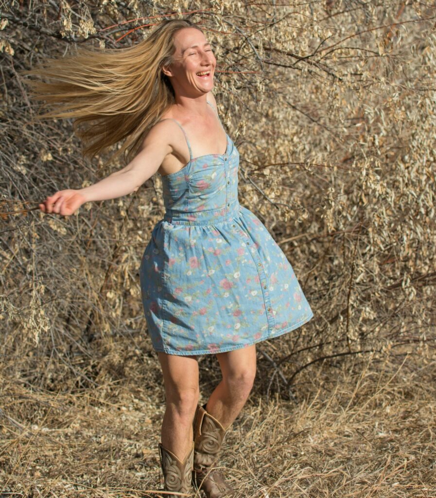 Elody Ecstasy out in nature enjoying the sun