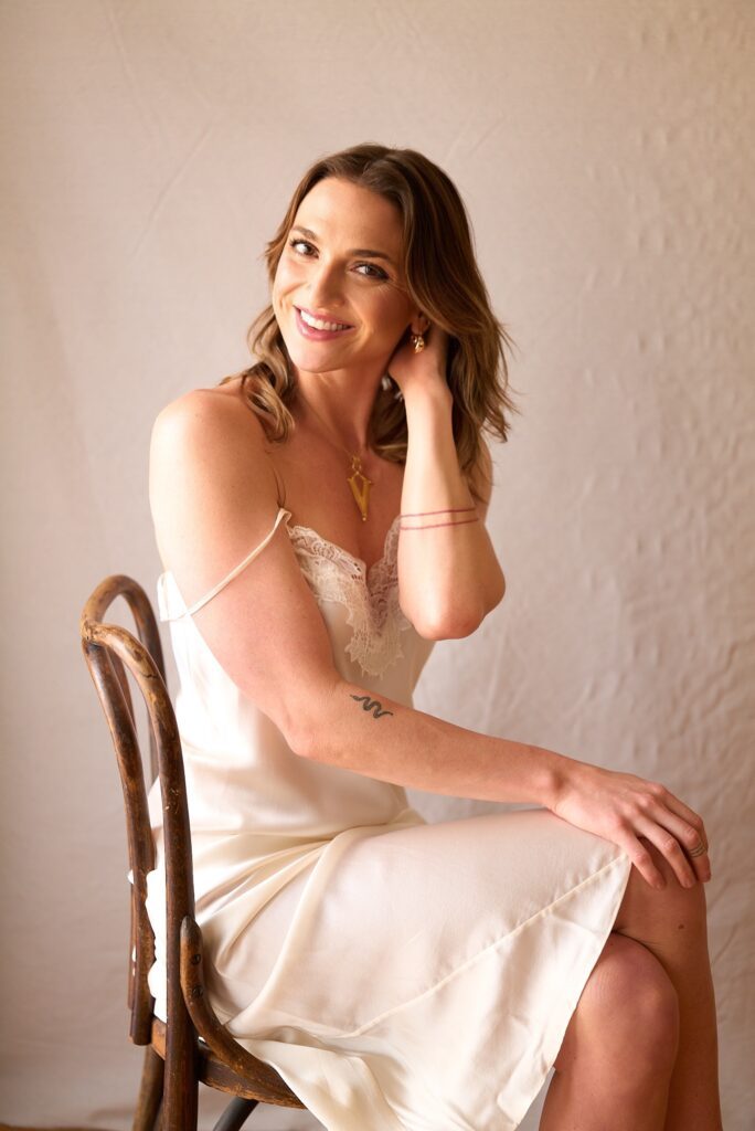 Sitting on a chair