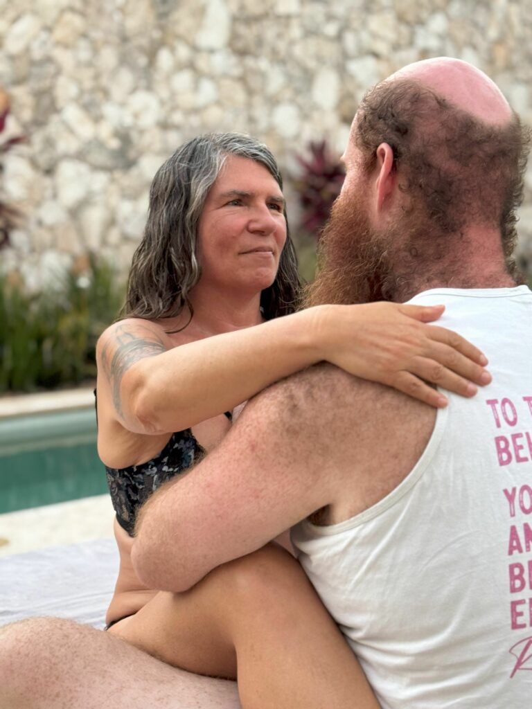 Justine with a client