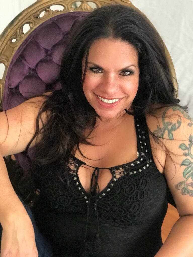 Radiantly smiling Pamela