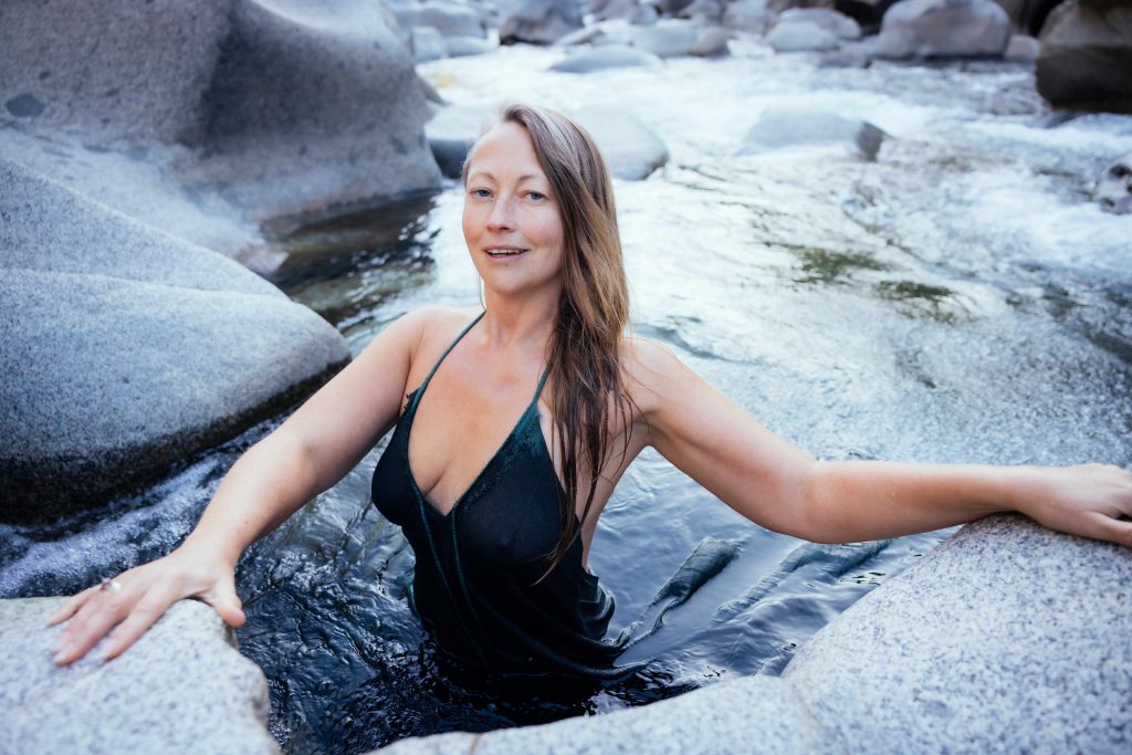 Veritie taking a cold plunge.