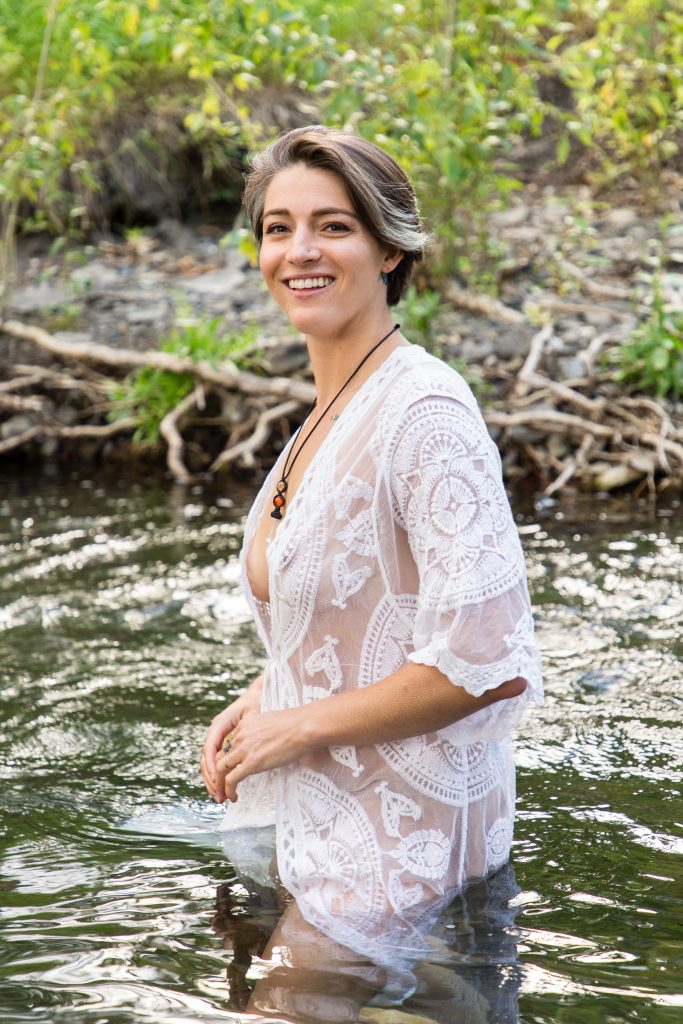 Wild stream and Gaia in it.